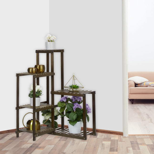Hoekplank voor planten Bamboe