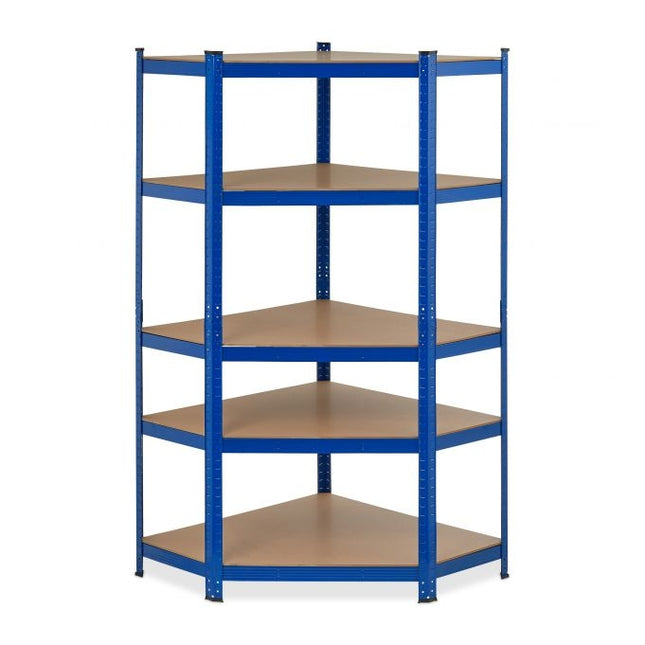 Hoekplank met 5 planken blauw