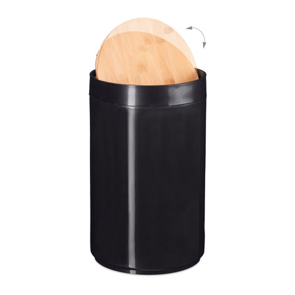 Kosmetický koš s výklopným víkem, bambus