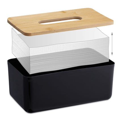 Kosmetický box na papírové kapesníky s dřevěným víkem