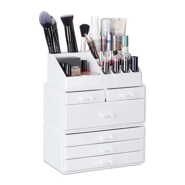 Cosmetics storage with 6 drawers
