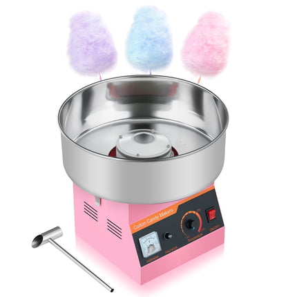Cotton Candy Machine, 1000W, 38 cm Stainless Bowl, Pink