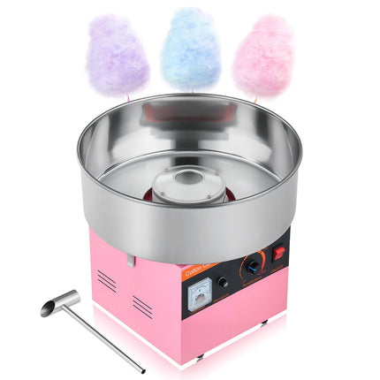 Cotton Candy Machine 1000W, 38 cm Steel Bowl, Pink