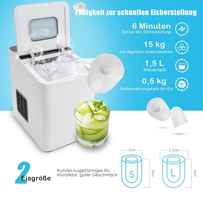 Výrobník ledových kostek na linku s tepelnou izolací 22.5 x 32 x 32.5 cm, bílá