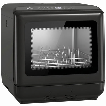 Stolní myčka nádobí, nádrž 6L, 5 programů, černá