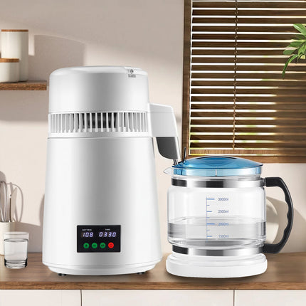 Countertop Water Distiller 4L, 1L/H, Timer, Temp Display