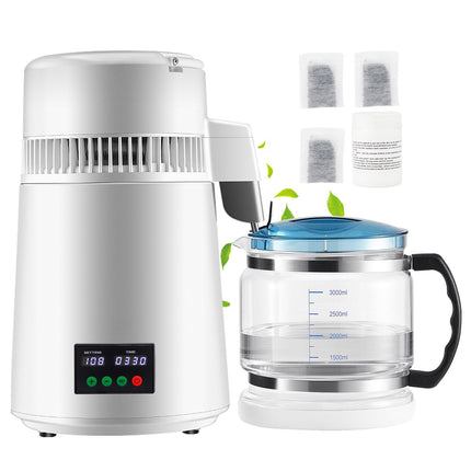 Countertop Water Distiller 4L, 1L/H, Timer, Temp Display