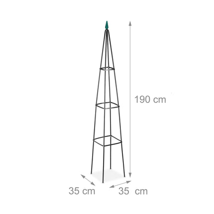 Opora pro popínavé rostliny 190 cm černá
