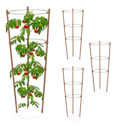 Opora pro popínavé rostliny 45 cm, sada 4 ks hnědá