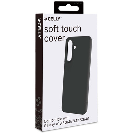Cromo Soft Case for Samsung Galaxy A18 and A17 5G/4G, Black, Silicone-Coated TPU
