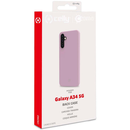 Cromo měkké gumové pouzdro Galaxy A34 5G růžová
