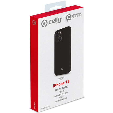 Cromo měkké gumové pouzdro iPhone 13 černá