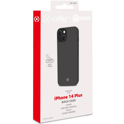 Cromo měkké gumové pouzdro iPhone 14 Plus černá