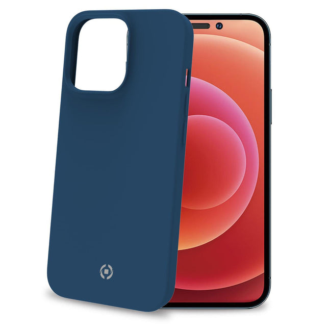 Cromo měkké gumové pouzdro iPhone 14 Pro modrá