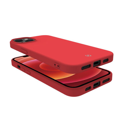 Cromo měkké gumové pouzdro iPhone 14 červená
