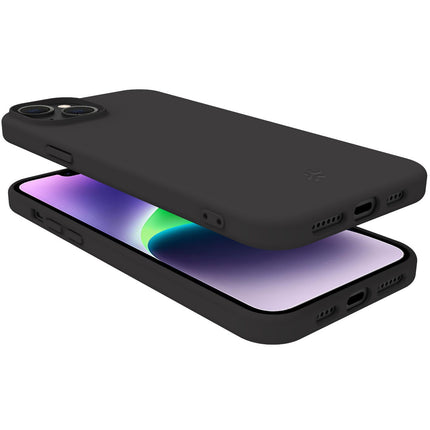 Cromo měkké gumové pouzdro iPhone 15 Plus černá