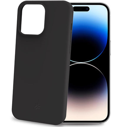 Cromo měkké gumové pouzdro iPhone 15 Pro černá
