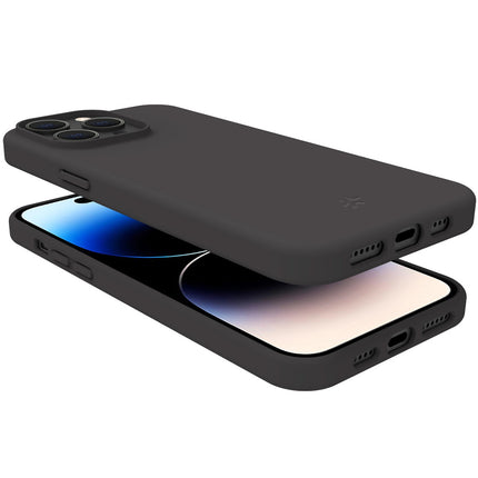 Cromo měkké gumové pouzdro iPhone 15 Pro černá
