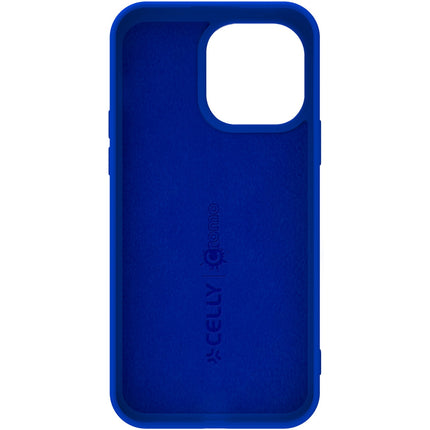 Cromo měkké gumové pouzdro iPhone 15 Pro modrá