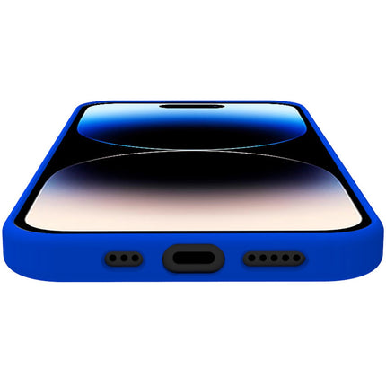 Cromo měkké gumové pouzdro iPhone 15 Pro modrá