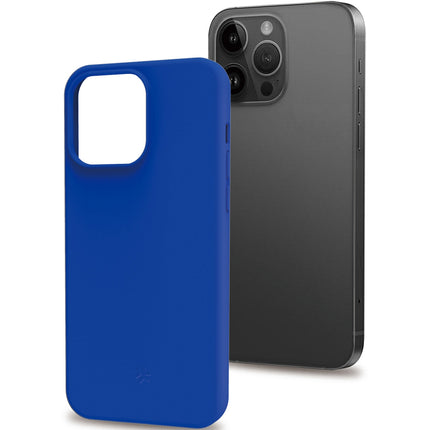 Cromo měkké gumové pouzdro iPhone 15 Pro modrá