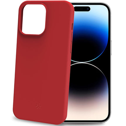 Cromo měkké gumové pouzdro iPhone 15 Pro červená