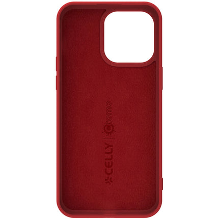 Cromo měkké gumové pouzdro iPhone 15 Pro červená