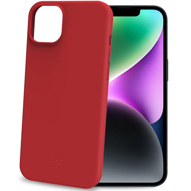 Cromo měkké gumové pouzdro iPhone 15 červená
