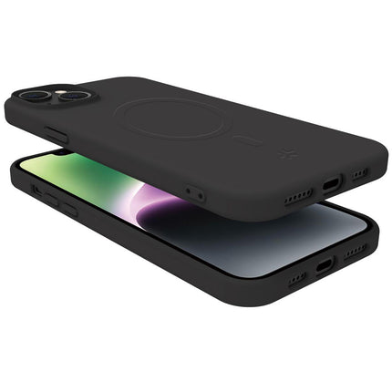 Cromomag magnetické měkké gumové pouzdro MagSafe iPhone 15 černá