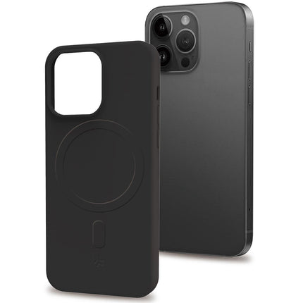 Cromomag magnetické měkké gumové pouzdro MagSafe iPhone 15 Pro černá