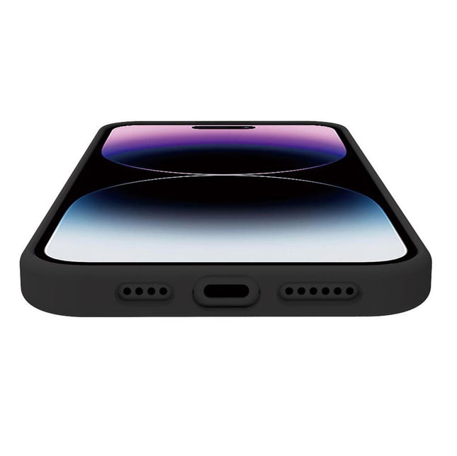 Cromomag měkké gumové pouzdro kompatibilní s MagSafe iPhone 15 Pro Max černá