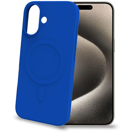 Cromomag měkké gumové pouzdro kompatibilní s MagSafe iPhone 16 modrá