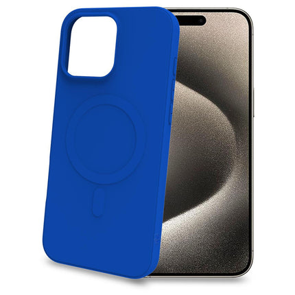 Cromomag měkké gumové pouzdro kompatibilní s MagSafe iPhone 16 Pro Max modrá
