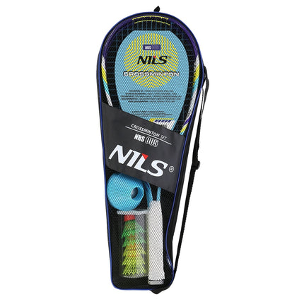 Crossminton Set with 2 Rackets, Shuttlecocks, Markers, Ball