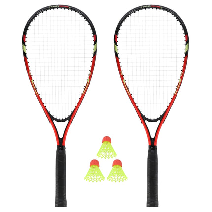 Crossminton Set with 2 Rackets, Shuttlecocks, Red Cover