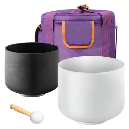 Crystal Singing Bowl Set, 8 and 10 Inch, A and F Notes