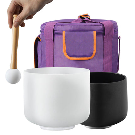 Crystal Singing Bowl Set, 8 and 10 Inch, A and F Notes
