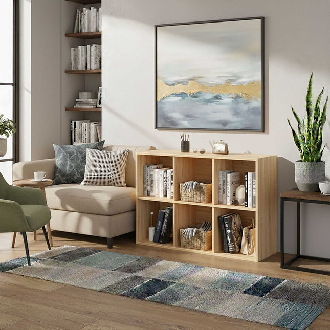 Kubusvormige boekenkast met open vakken, vrijstaand