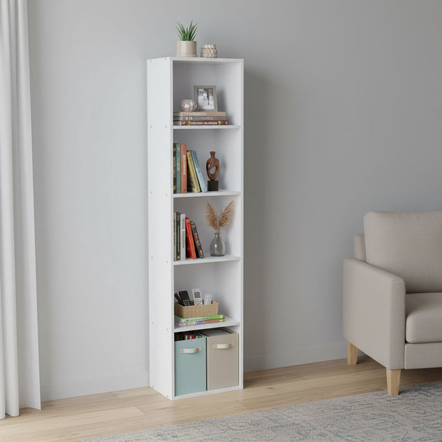 Kubusvormige boekenkast met open vakken, vrijstaand