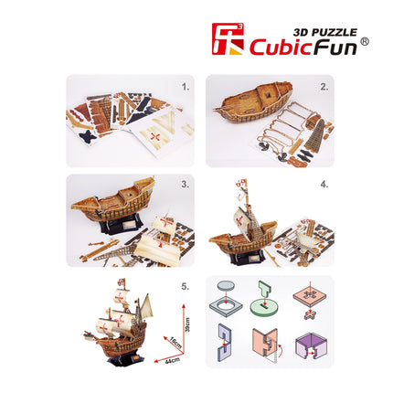 Cubicfun 3D puzzle loď Santa Maria