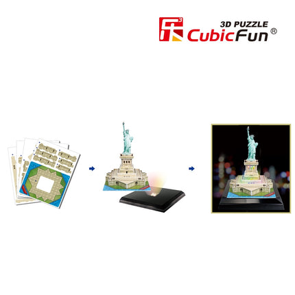 Cubicfun 3D puzzle s LED Socha svobody