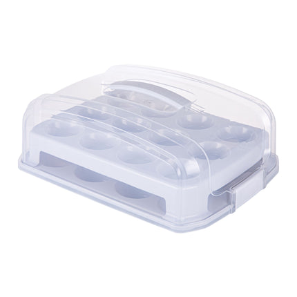 Cupcake Storage Box with Handle – Holds 24 Muffins