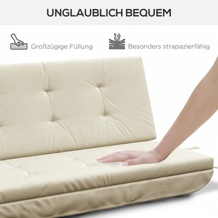 Beige Garden Swing Cushion Set - Fits 170 cm, incl. Back & sides
