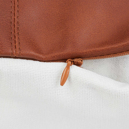 Cushion cover in leather look - set of 2