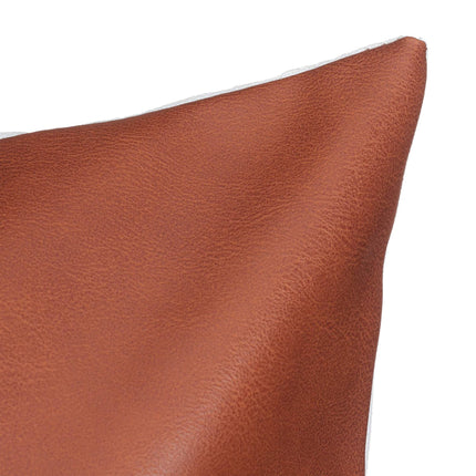 Cushion cover in leather look - set of 2