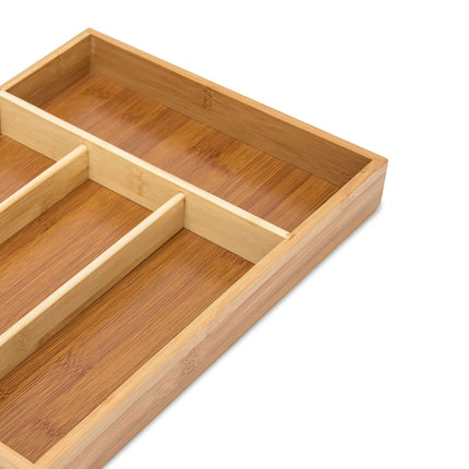 Box na příbory 4 přihrádky bambus