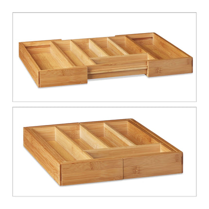 Box na příbory bambus 48 cm rozšiřitelný