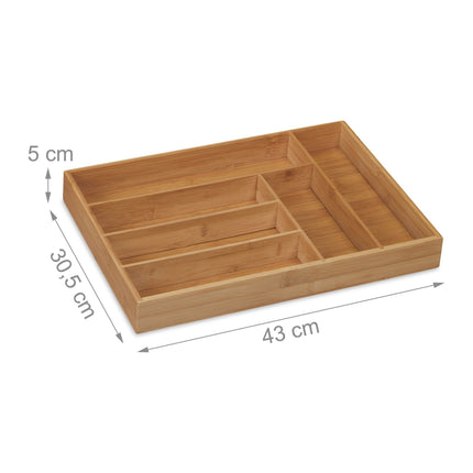 Box na příbory bambus 6 přihrádek