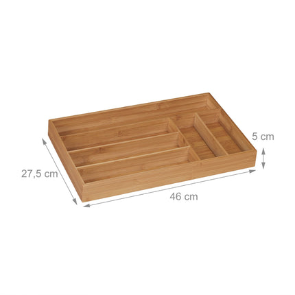 Box na příbory bambus 6 přihrádek