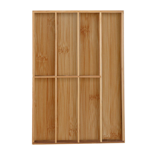 Cutlery tray in bamboo 7 compartments
